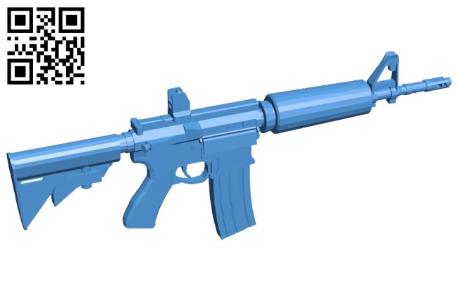 Gun ar15 B007012 file stl free download 3D Model for CNC and 3d printer