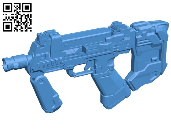 Halo 5 SMG gun B006750 file stl free download 3D Model for CNC and 3d printer