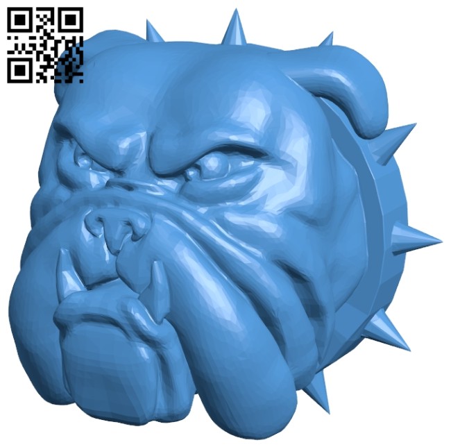 Head angry bulldog B006854 file stl free download 3D Model for CNC and 3d printer