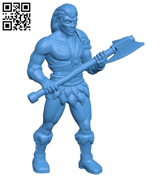 Human barbarian B006955 file stl free download 3D Model for CNC and 3d printer