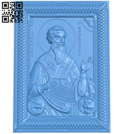 Icon of Saint Ignatius the God-bearer A004699 download free stl files 3d model for CNC wood carving