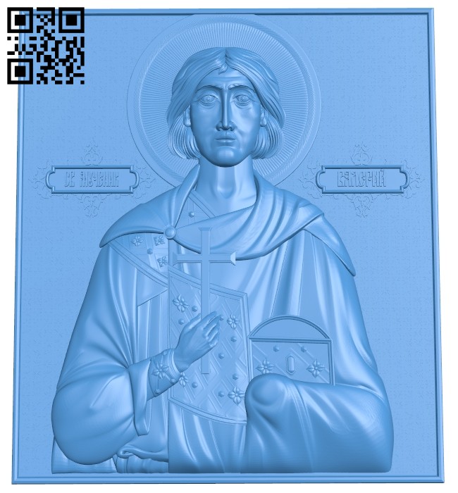 Icon of St. Valery A004756 download free stl files 3d model for CNC wood carving