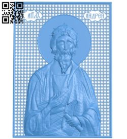 Icon of the Apostle Andrew the First-Called A004751 download free stl files 3d model for CNC wood carving