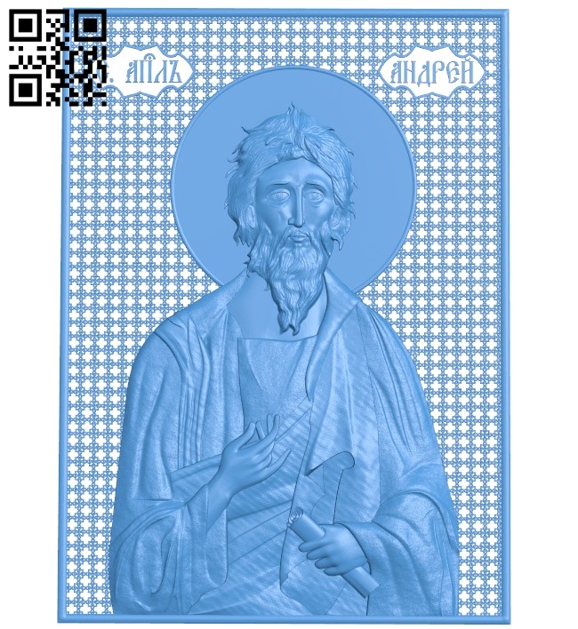 Icon of the Apostle Andrew the First-Called A004751 download free stl files 3d model for CNC wood carving