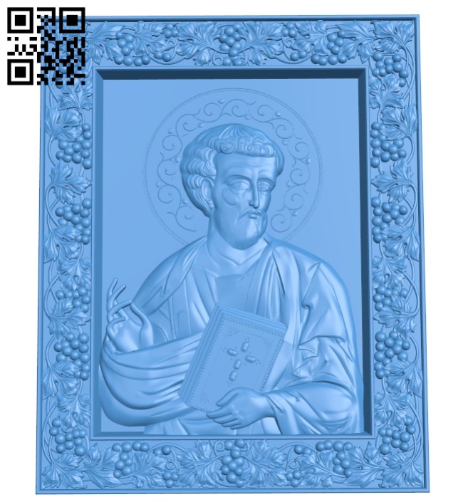 Icon of the Apostle Luke A004702 download free stl files 3d model for CNC wood carving