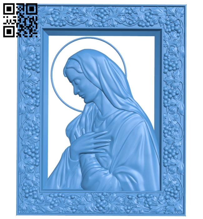 Icon of the Mother of God A004703 download free stl files 3d model for CNC wood carving