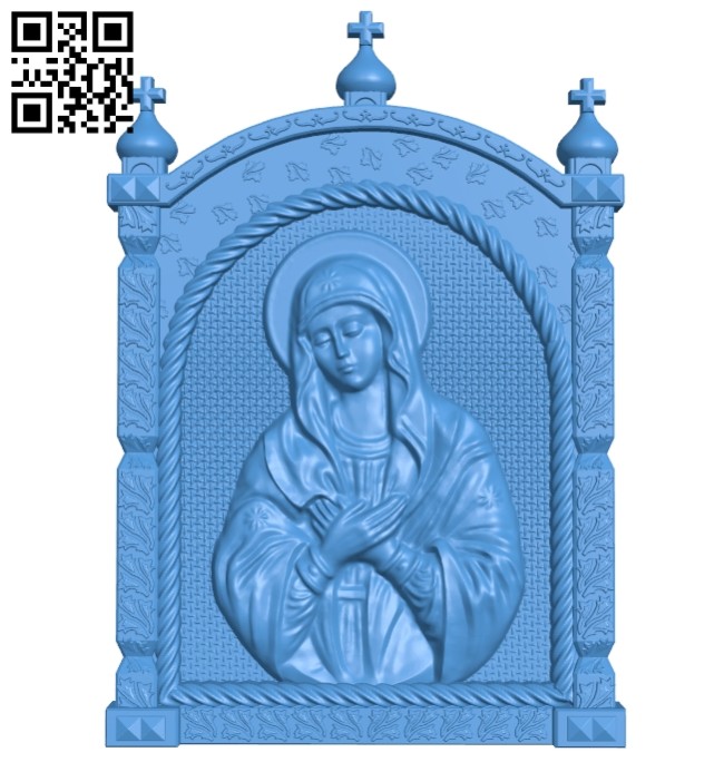 Icon of the Mother of God A004754 download free stl files 3d model for CNC wood carving