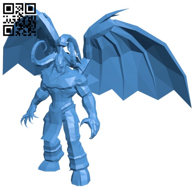 Illidan dota B006655 file stl free download 3D Model for CNC and 3d printer