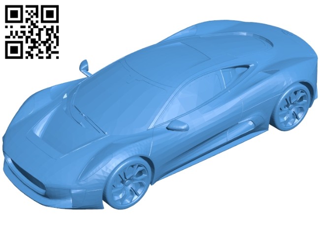 Jaguar C X75 car B006879 file stl free download 3D Model for CNC and 3d printer