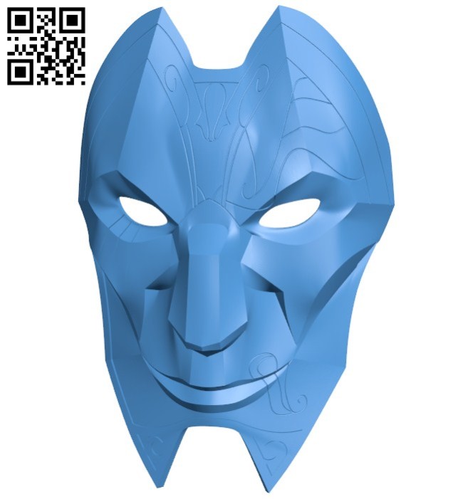 Jhin Mask B006676 file stl free download 3D Model for CNC and 3d printer –  Free download 3d model Files