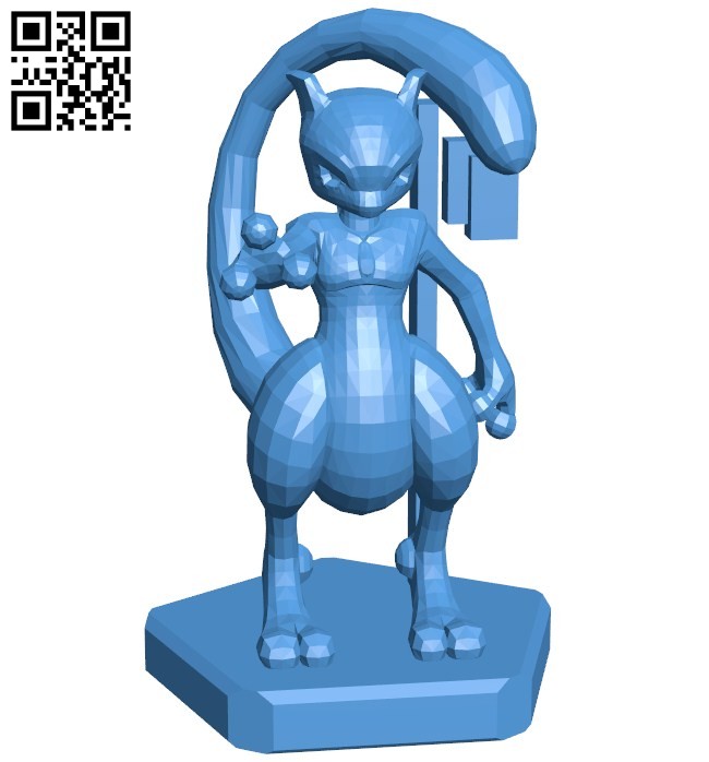 King Mewtwo - pokemon B006759 file stl free download 3D Model for CNC and 3d printer