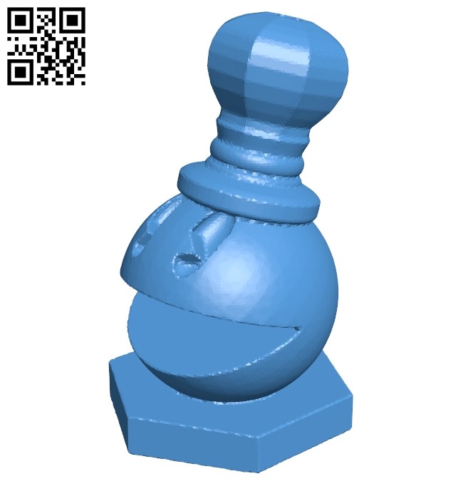 King - pacman chess B007074 file stl free download 3D Model for CNC and 3d printer