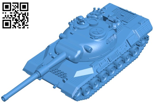 Leopard tank B006654 file stl free download 3D Model for CNC and 3d printer