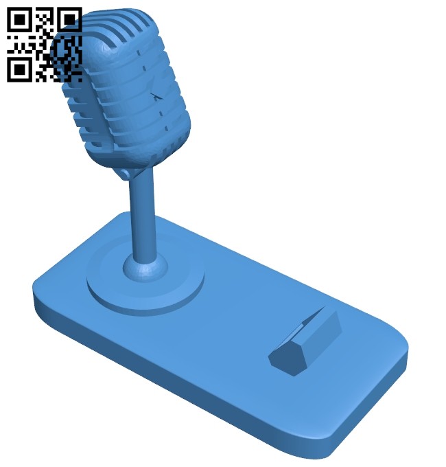 Microphone Phone Stand B006958 file stl free download 3D Model for CNC and 3d printer