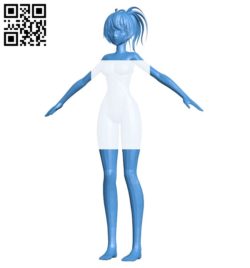 Miss Anime B006856 file stl free download 3D Model for CNC and 3d printer