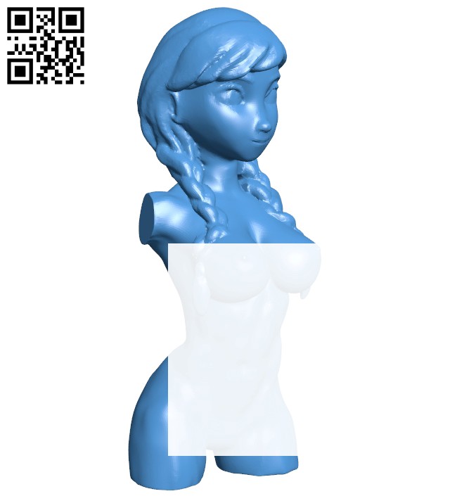Miss Anna bust B006971 file stl free download 3D Model for CNC and 3d printer