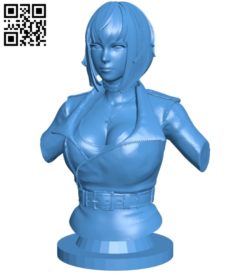 Miss Goth bust B007064 file stl free download 3D Model for CNC and 3d printer
