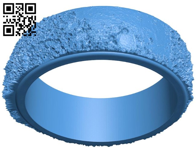 Moon ring B006828 file stl free download 3D Model for CNC and 3d printer