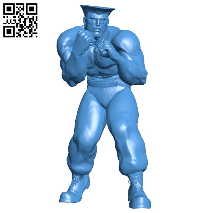 Mr Guile B006864 file stl free download 3D Model for CNC and 3d printer