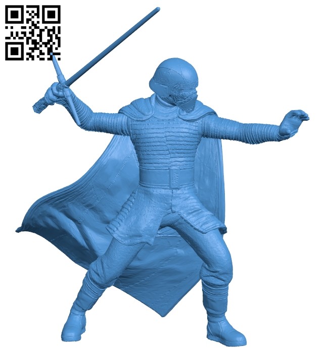 Mr Kylo Ren B007099 file stl free download 3D Model for CNC and 3d printer