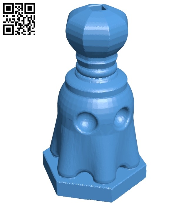 Pac Ghost King - pacman chess B007068 file stl free download 3D Model for CNC and 3d printer