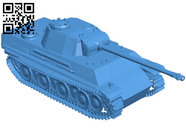 Panzer tank B006695 file stl free download 3D Model for CNC and 3d printer
