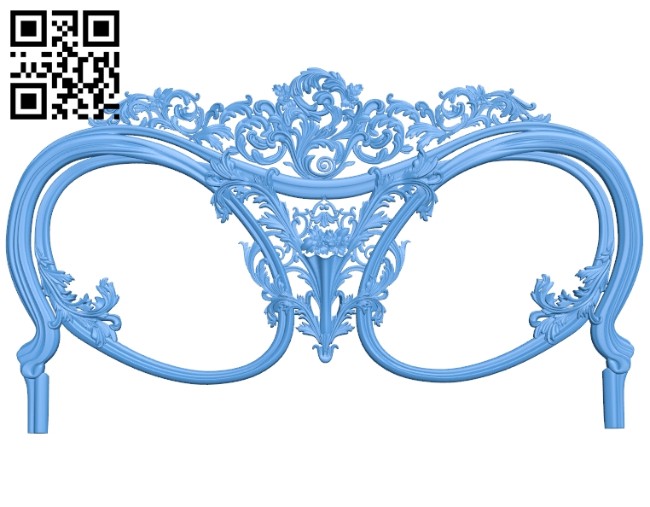 Pattern of the bed frame A004727 download free stl files 3d model for CNC wood carving