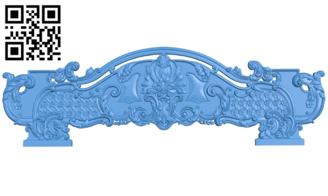 Pattern of the bed frame A004728 download free stl files 3d model for CNC wood carving