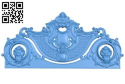 Pattern of the bed frame A004729 download free stl files 3d model for CNC wood carving
