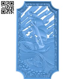 Pattern of the ship’s door frame A004705 download free stl files 3d model for CNC wood carving