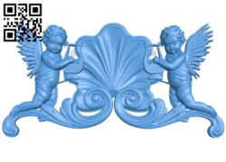 Pattern of two angels A004616 download free stl files 3d model for CNC wood carving