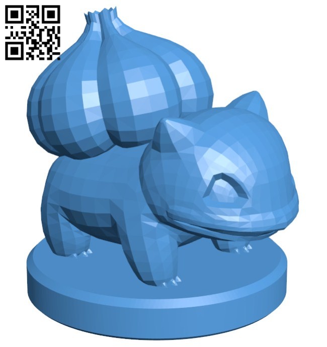 Pawn Bulbasaur – pokemon B006765 file stl free download 3D Model for CNC and 3d printer