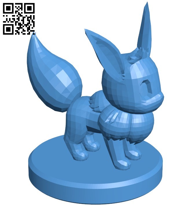 Pawn Eevee - pokemon B006769 file stl free download 3D Model for CNC and 3d printer
