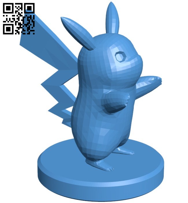 Pawn Pikachu - pokemon B006771 file stl free download 3D Model for CNC and 3d printer