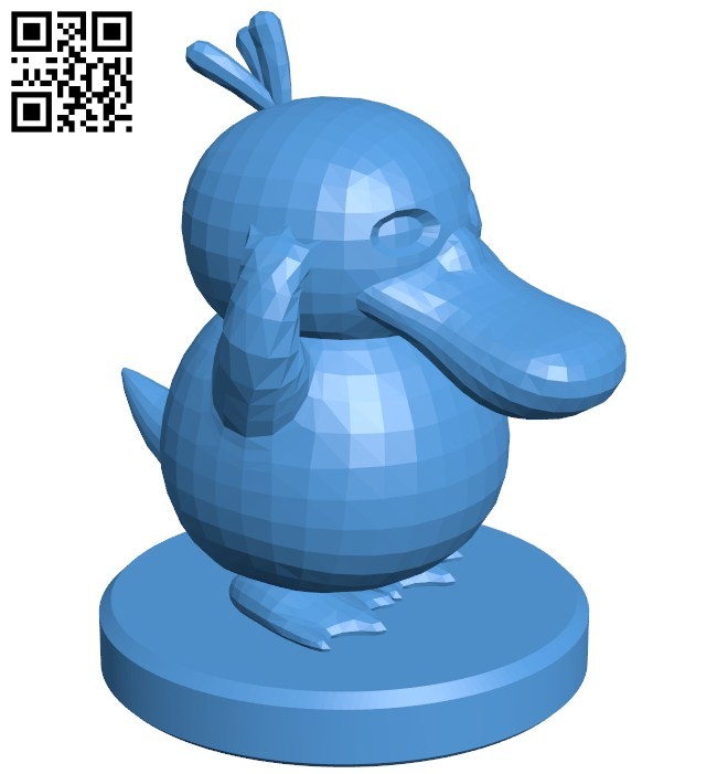 Pawn Psyduck - pokemon B006772 file stl free download 3D Model for CNC and 3d printer