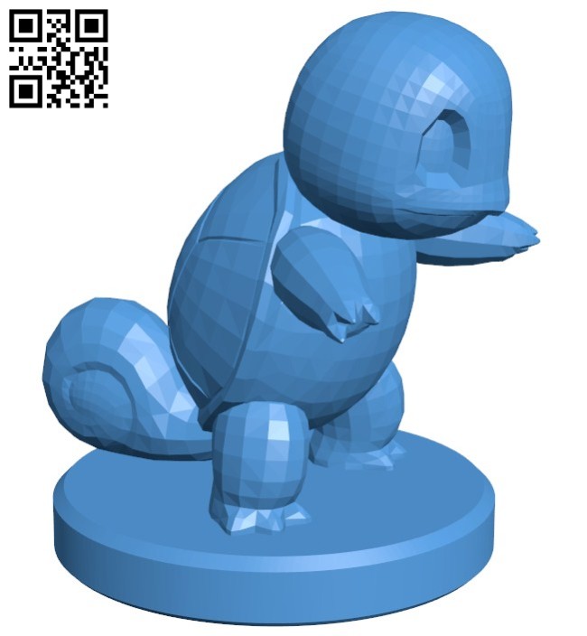 Pawn Squirtle - pokemon B006774 file stl free download 3D Model for CNC and 3d printer