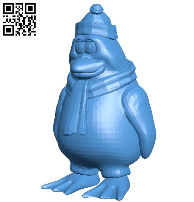 Penguin in hat B006744 file stl free download 3D Model for CNC and 3d printer