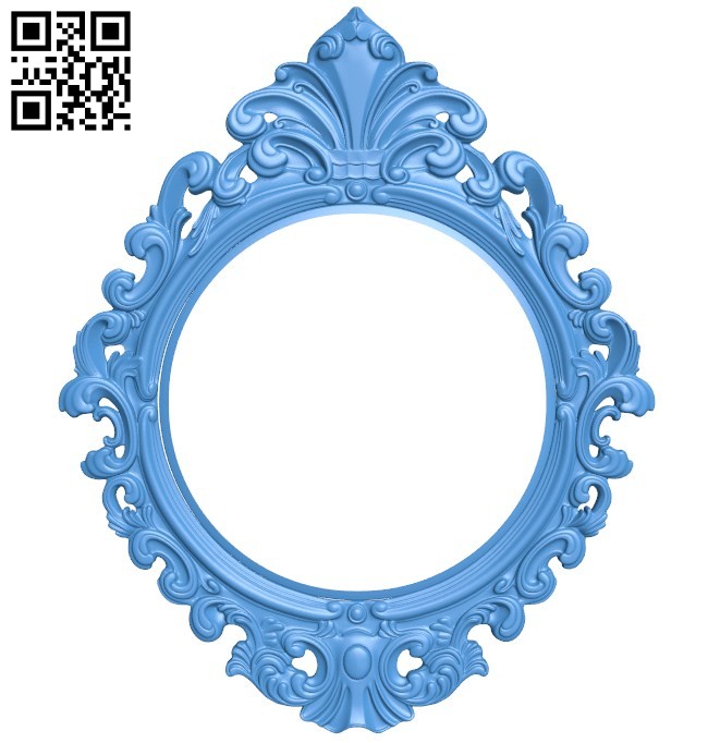 Picture frame or mirror A004593 download free stl files 3d model for CNC wood carving