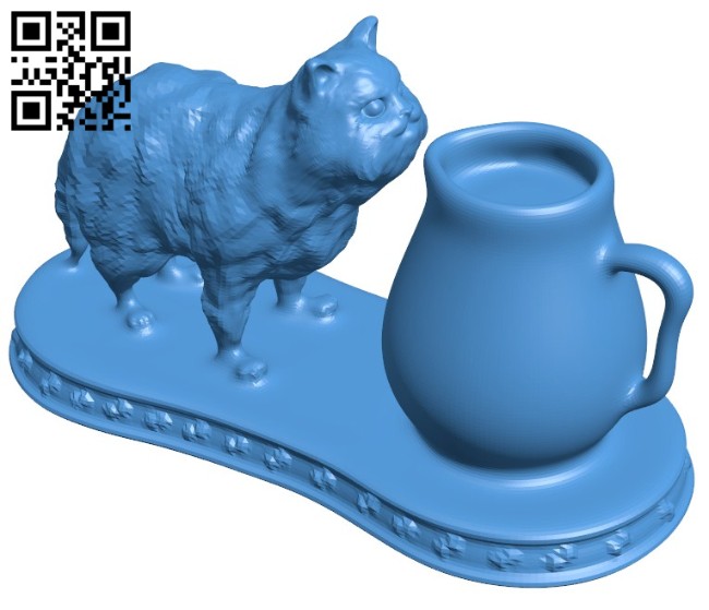 Porcelain Cat B006788 file stl free download 3D Model for CNC and 3d printer