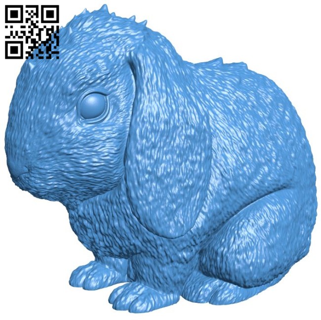 Realistic rabbit B006809 file stl free download 3D Model for CNC and 3d printer