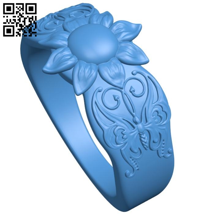 Ring butterfly B006830 file stl free download 3D Model for CNC and 3d printer