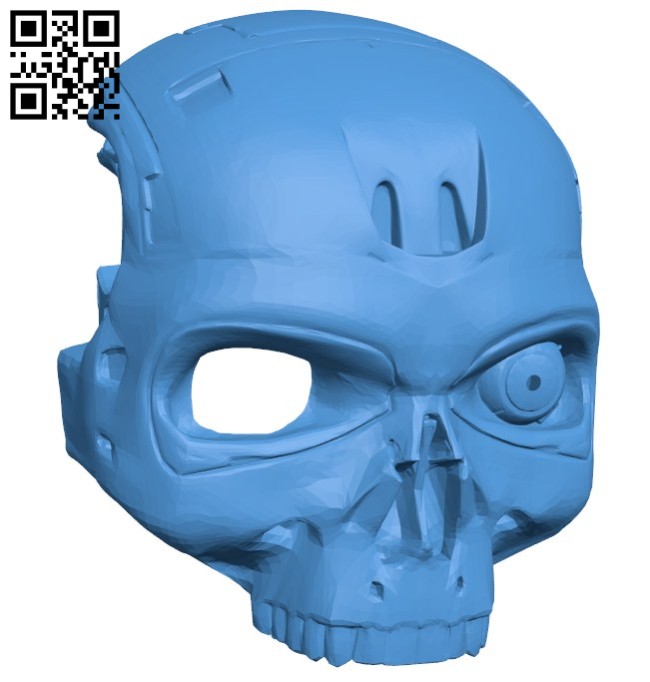 Robot T-800 mask B006685 file stl free download 3D Model for CNC and 3d printer