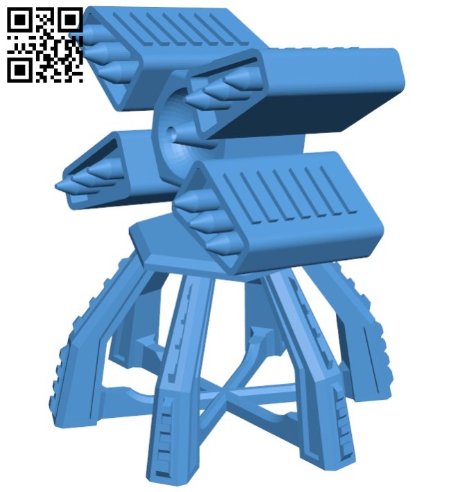 Rocket launcher B006658 file stl free download 3D Model for CNC and 3d printer