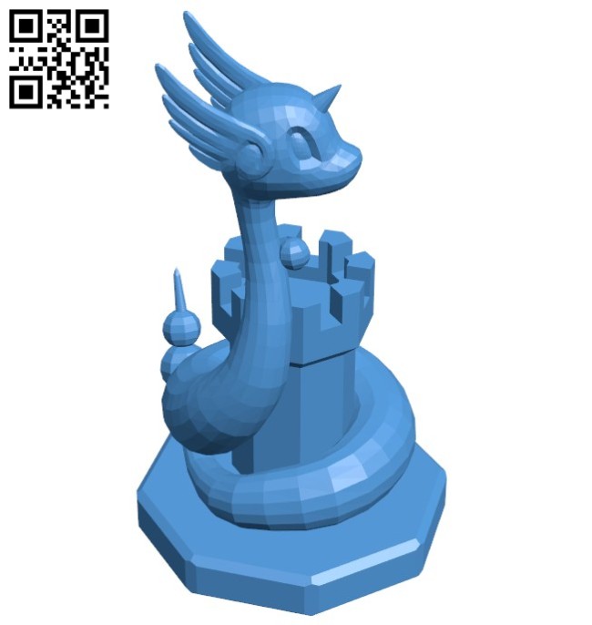 Rook Dragonair - pokemon B006779 file stl free download 3D Model for CNC and 3d printer