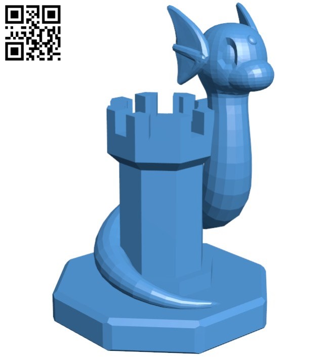 Rook Dratini - pokemon B006780 file stl free download 3D Model for CNC and 3d printer