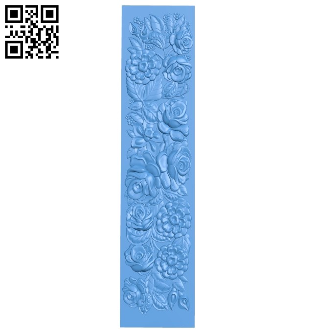Rose door pattern design A004745 download free stl files 3d model for CNC wood carving