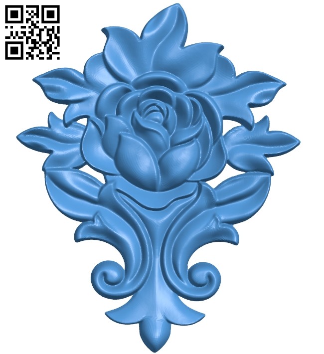 Rose pattern A004656 download free stl files 3d model for CNC wood carving