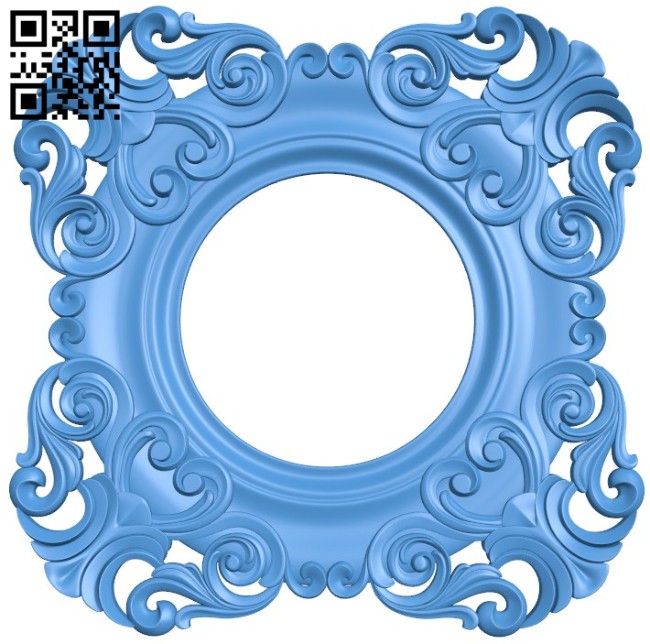 Round frame pattern A004572 download free stl files 3d model for CNC wood carving
