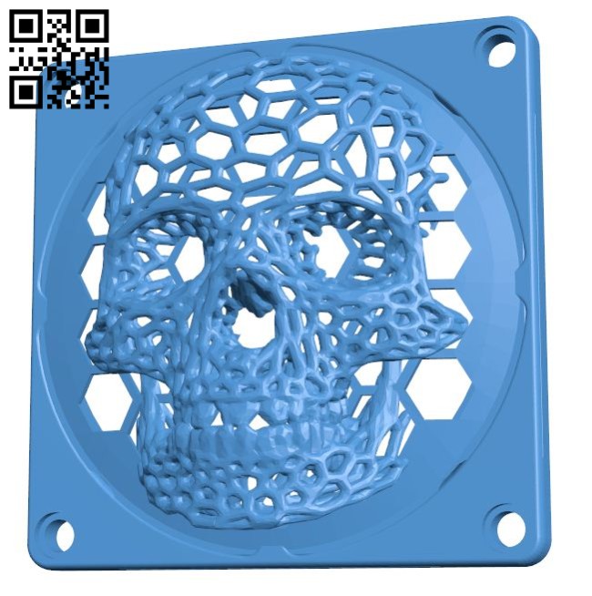 Skull Fan Cover B006806 file stl free download 3D Model for CNC and 3d printer