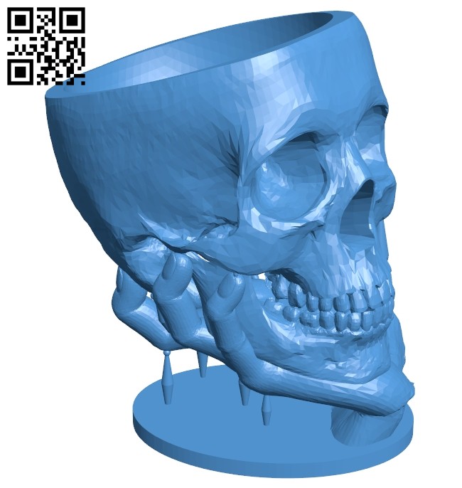 Skull shape cup B006938 file stl free download 3D Model for CNC and 3d printer
